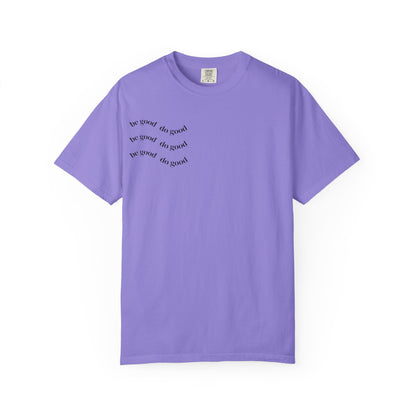 T-Shirt — Minimal 'Be Kind' Wave Chest Graphic, Soft Pastel Tee