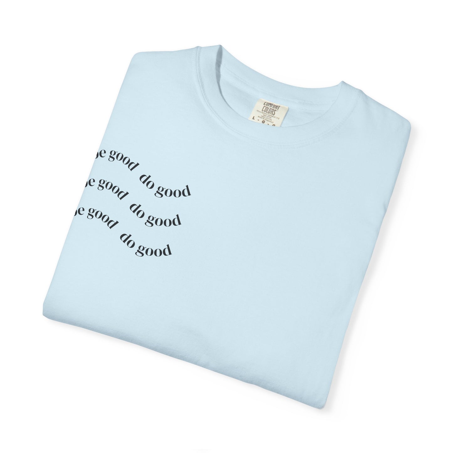 T-Shirt — Minimal 'Be Kind' Wave Chest Graphic, Soft Pastel Tee