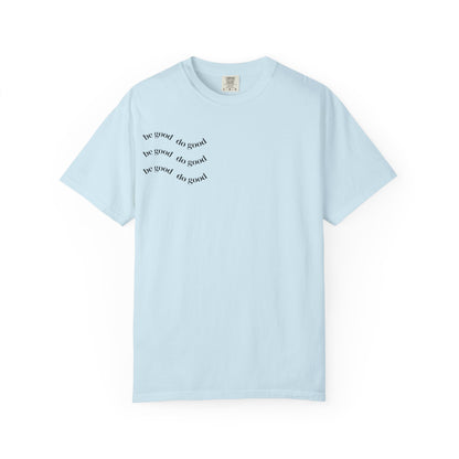 T-Shirt — Minimal 'Be Kind' Wave Chest Graphic, Soft Pastel Tee