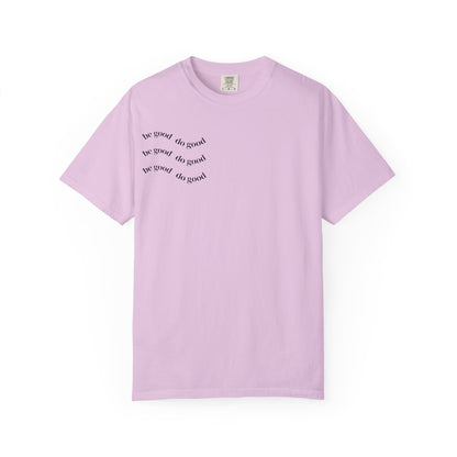 T-Shirt — Minimal 'Be Kind' Wave Chest Graphic, Soft Pastel Tee
