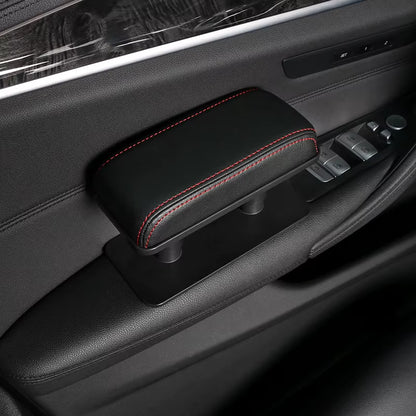 Universal Premium PU Leather Car Armrest Pad with Soft Sponge Padding Anti-Slip ABS Plastic Frame Console Cover