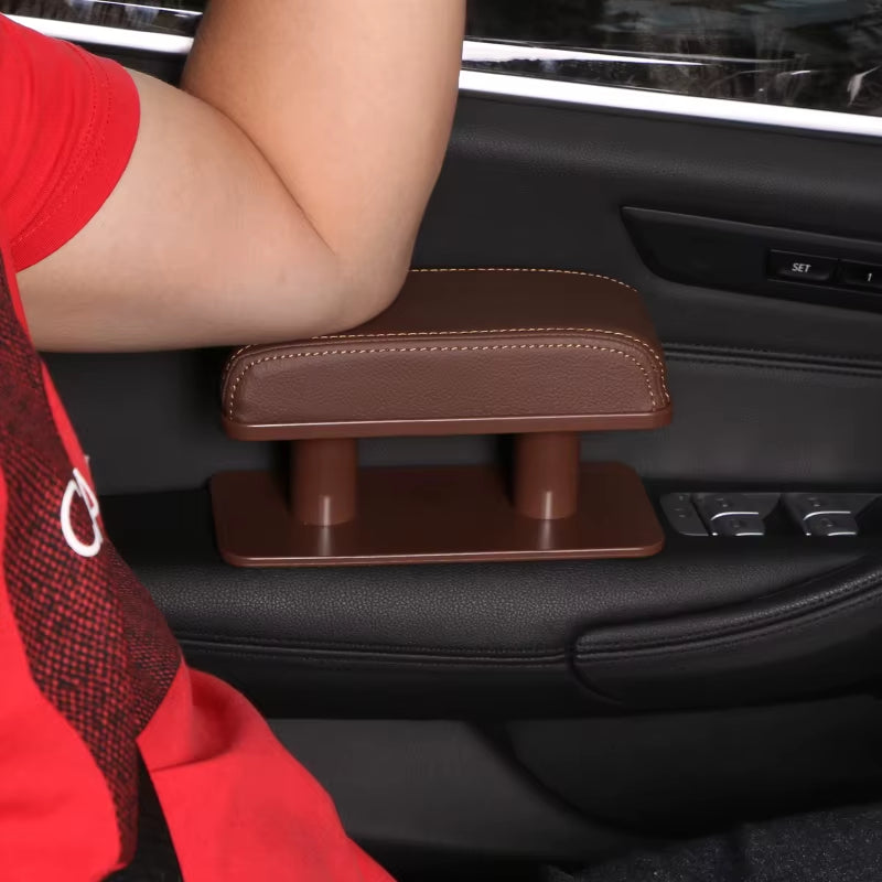 Universal Premium PU Leather Car Armrest Pad with Soft Sponge Padding Anti-Slip ABS Plastic Frame Console Cover